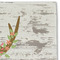 Floral Antler Linen Placemat - DETAIL