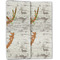 Floral Antler Linen Placemat - Folded Half (double sided)
