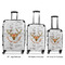 Floral Antler Luggage Bags all sizes - With Handle