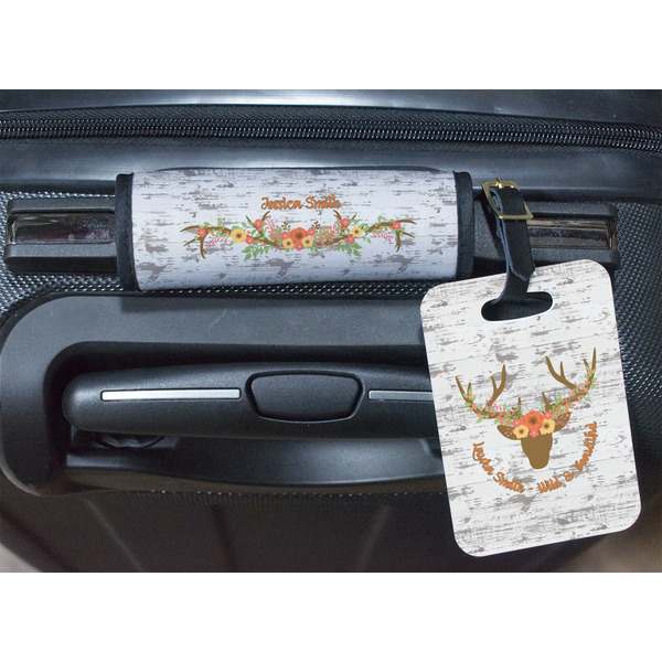 Floral Antler Luggage Wrap & Tag