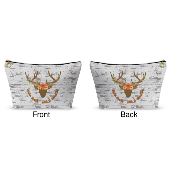 Floral Antler Makeup Bag (Front and Back)