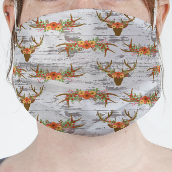 Custom Floral Antler Face Mask Cover