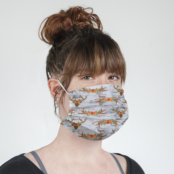 Floral Antler Mask - Quarter View on Girl