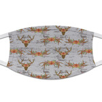 Floral Antler Cloth Face Mask (T-Shirt Fabric)