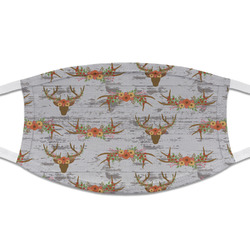 Floral Antler Cloth Face Mask (T-Shirt Fabric)
