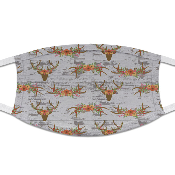 Custom Floral Antler Cloth Face Mask (T-Shirt Fabric)