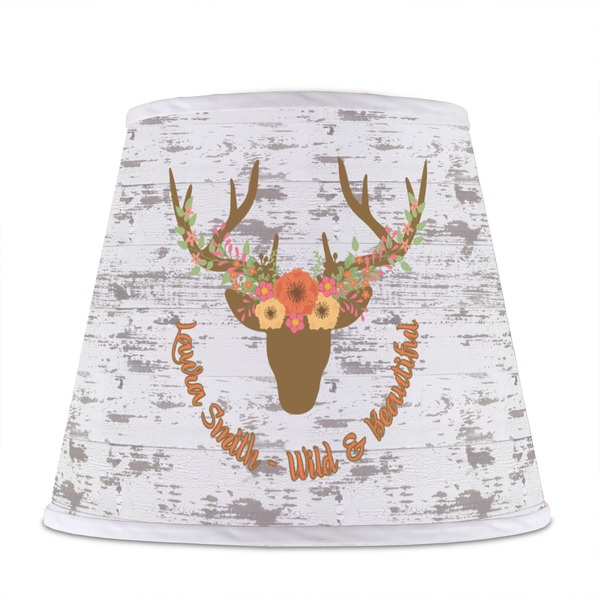 Floral Antler Poly Film Empire Lampshade - Front View