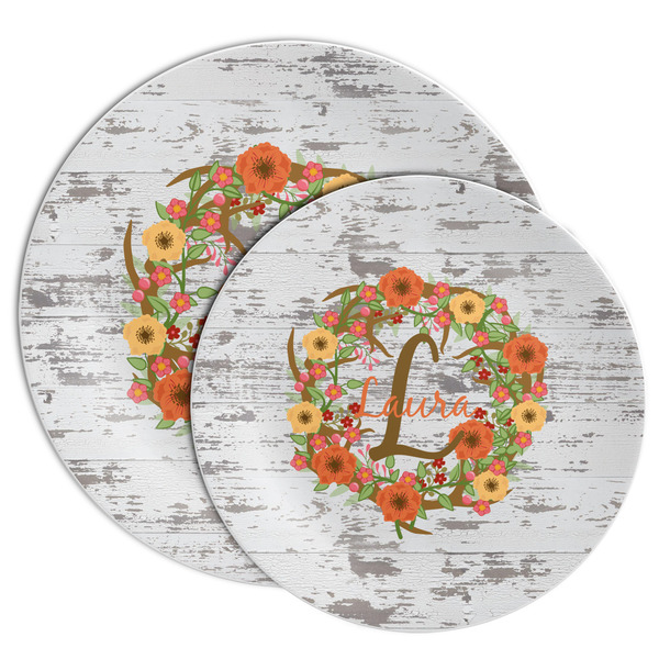 Floral Antler Melamine Plates - PARENT/MAIN