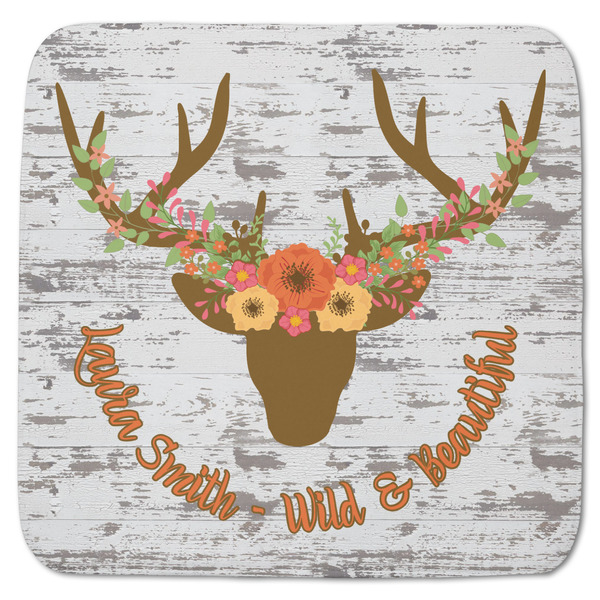 Floral Antler Memory Foam Bath Mat 48 X 48