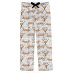 Floral Antler Mens Pajama Pants - L