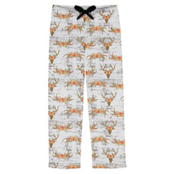 Floral Antler Mens Pajama Pants - XL