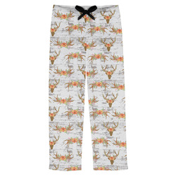 Floral Antler Mens Pajama Pants - S