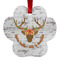 Floral Antler Metal Paw Ornament - Front
