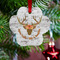 Floral Antler Metal Paw Ornament - Lifestyle