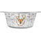 Floral Antler Stainless Steel Dog Bowl - Small (Personalized)