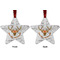 Floral Antler Metal Star Ornament - Front and Back