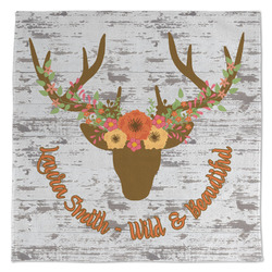 Floral Antler Microfiber Dish Towel (Personalized)