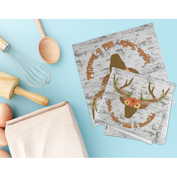 Floral Antler Microfiber Dish Rag - LIFESTYLE