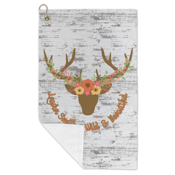 Floral Antler Microfiber Golf Towels - FOLD