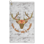 Floral Antler Microfiber Golf Towel (Personalized)