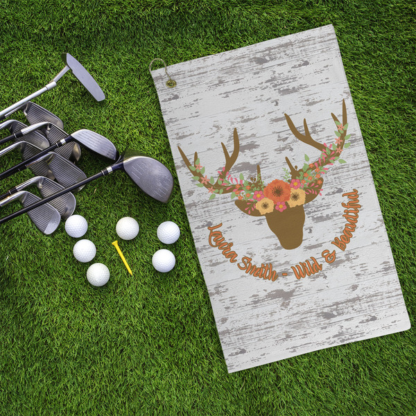 Floral Antler Microfiber Golf Towels - LIFESTYLE