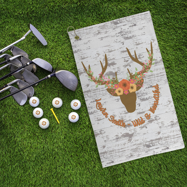 Floral Antler Microfiber Golf Towels - LIFESTYLE