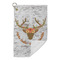 Floral Antler Microfiber Golf Towels Small - FRONT FOLDED