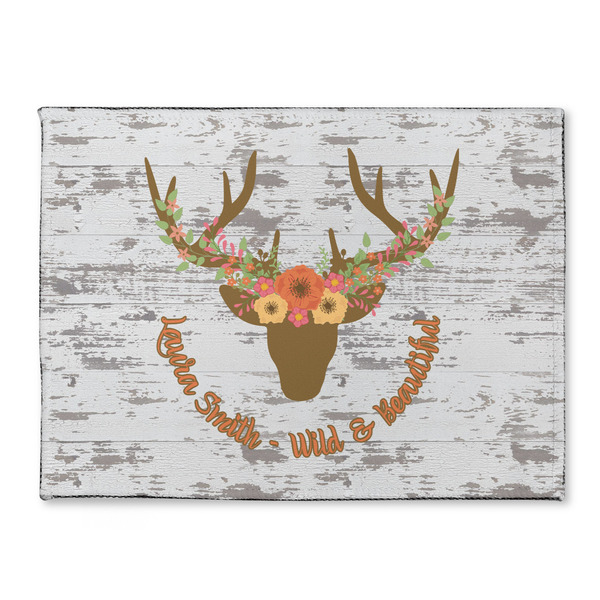Custom Floral Antler Microfiber Screen Cleaner (Personalized)
