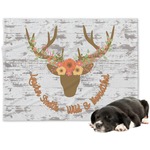 Floral Antler Dog Blanket (Personalized)