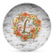 Floral Antler Microwave Safe Plastic Plate - Composite Polymer (Personalized)