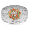 Floral Antler Plastic Platter - Microwave & Oven Safe Composite Polymer (Personalized)
