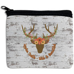 Floral Antler Rectangular Coin Purse (Personalized)