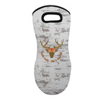 Floral Antler Neoprene Oven Mitt w/ Name or Text