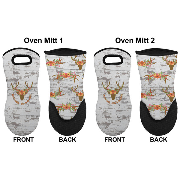 Floral Antler Neoprene Oven Mitt - Set of 2 - Approval