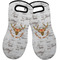 Floral Antler Neoprene Oven Mitts - Set of 2 w/ Name or Text