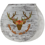 Floral Antler Burp Pad - Velour w/ Name or Text