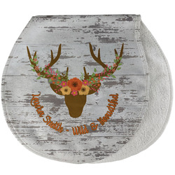 Floral Antler Burp Pad - Velour w/ Name or Text
