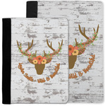 Floral Antler Notebook Padfolio w/ Name or Text