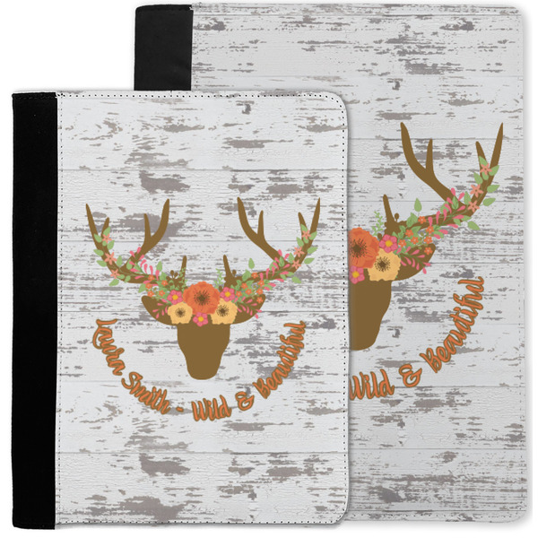 Floral Antler Notebook Padfolio - MAIN