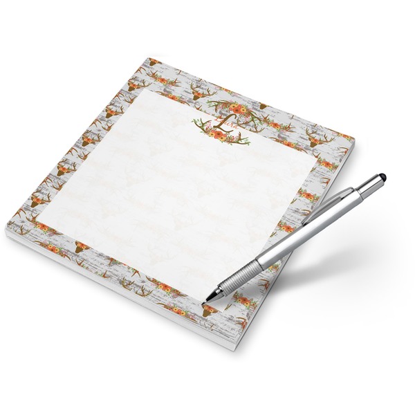 Custom Floral Antler Notepad (Personalized)