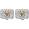 Floral Antler Octagon Placemat - Double Print Front and Back