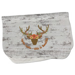 Floral Antler Burp Cloth - Fleece w/ Name or Text