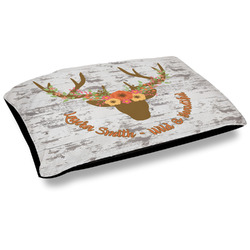 Floral Antler Outdoor Dog Bed - Large (Personalized)