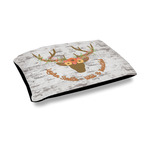 Floral Antler Outdoor Dog Bed - Medium (Personalized)