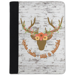 Floral Antler Padfolio Clipboard - Small (Personalized)