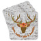 Floral Antler Paper Coasters w/ Name or Text