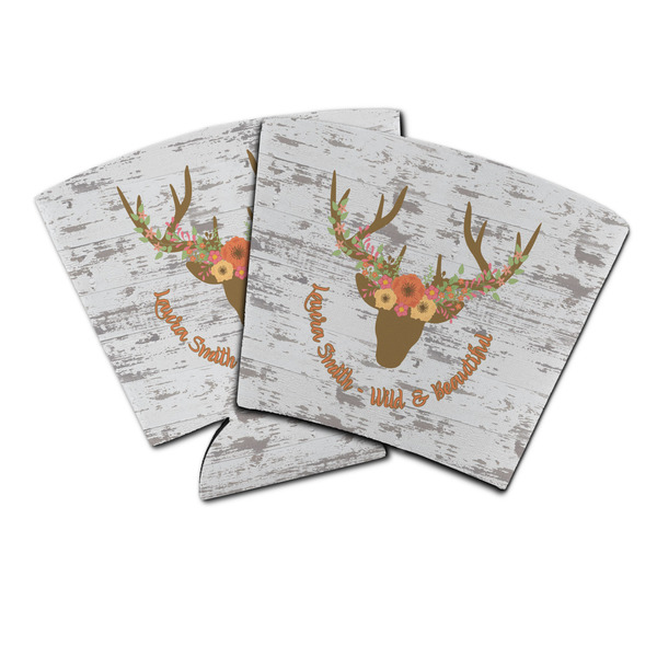 Custom Floral Antler Party Cup Sleeve (Personalized)