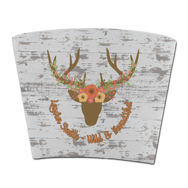 Custom Floral Antler Party Cup Sleeve - without bottom (Personalized)