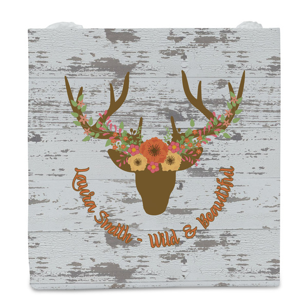 Floral Antler Party Favor Gift Bag - Gloss - Front