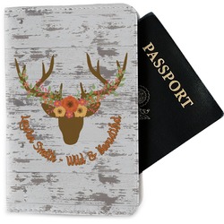 Floral Antler Passport Holder - Fabric (Personalized)